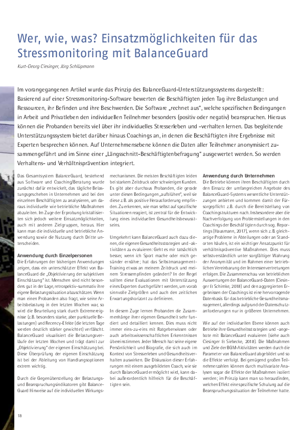 Artikelseite des Magazins praeview Ausgabe 01/2018